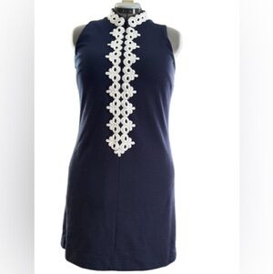 NWT Lilly Pulitzer Callista Shift Dress in True Navy Sz Lg